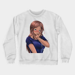 Dark Skinned Anime Beauty Crewneck Sweatshirt